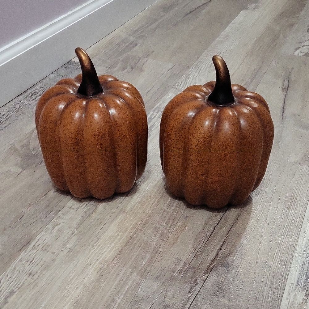 Rustic Brown Pumpkin Decor Set